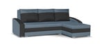 Universāls stūra dīvāns Bellezza King, zils/melns