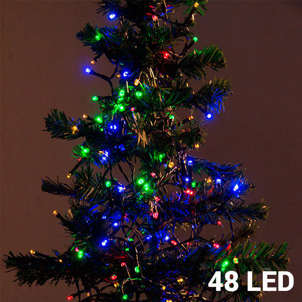 Ziemassvētku virtene, 48 LED cena un informācija | Ziemassvētku lampiņas, LED virtenes | 220.lv