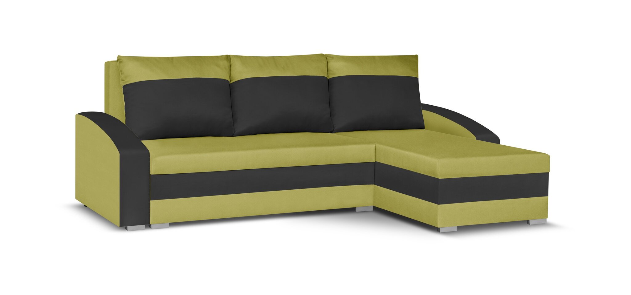 Universāls stūra dīvāns Bellezza King, žaļš/melns cena un informācija | Stūra dīvāni | 220.lv