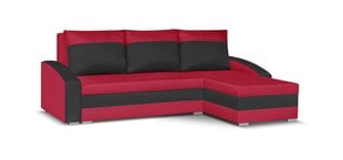 Universāls stūra dīvāns Bellezza King, sarkans/melns cena un informācija | Stūra dīvāni | 220.lv