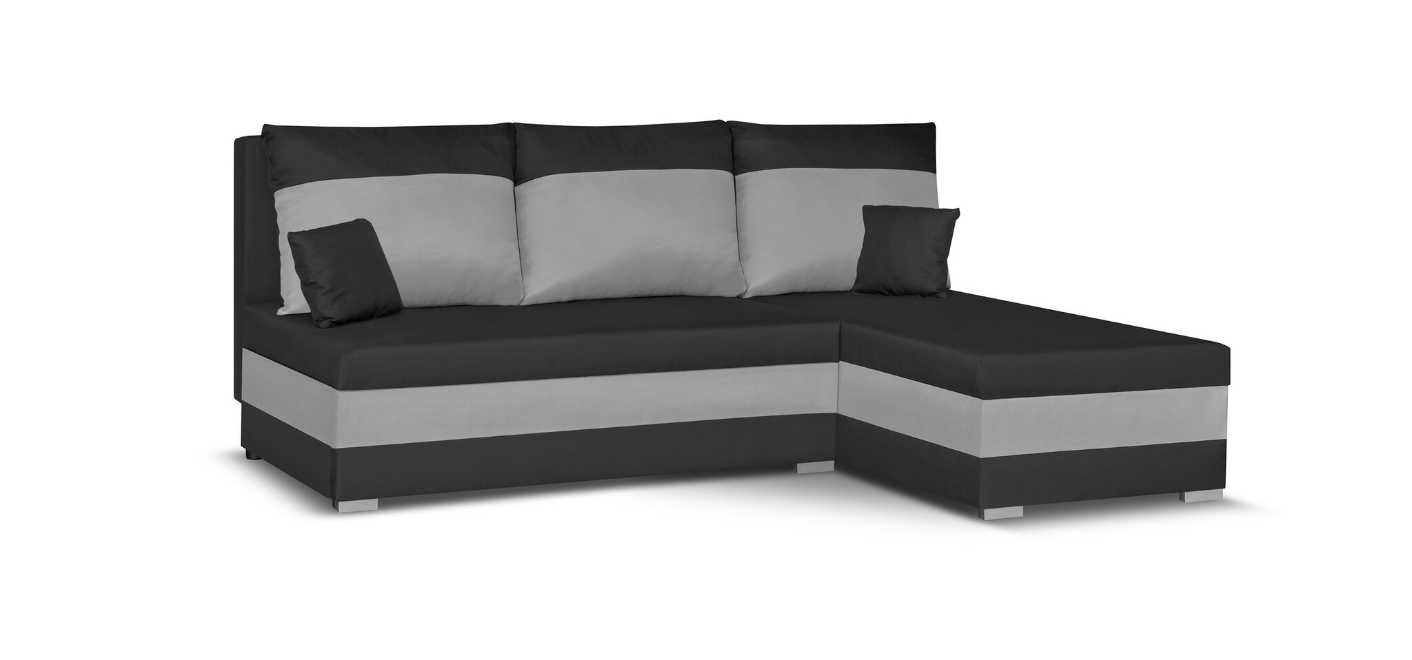 Universāls stūra dīvāns Bellezza Gustav, melns/pelēks cena un informācija | Stūra dīvāni | 220.lv