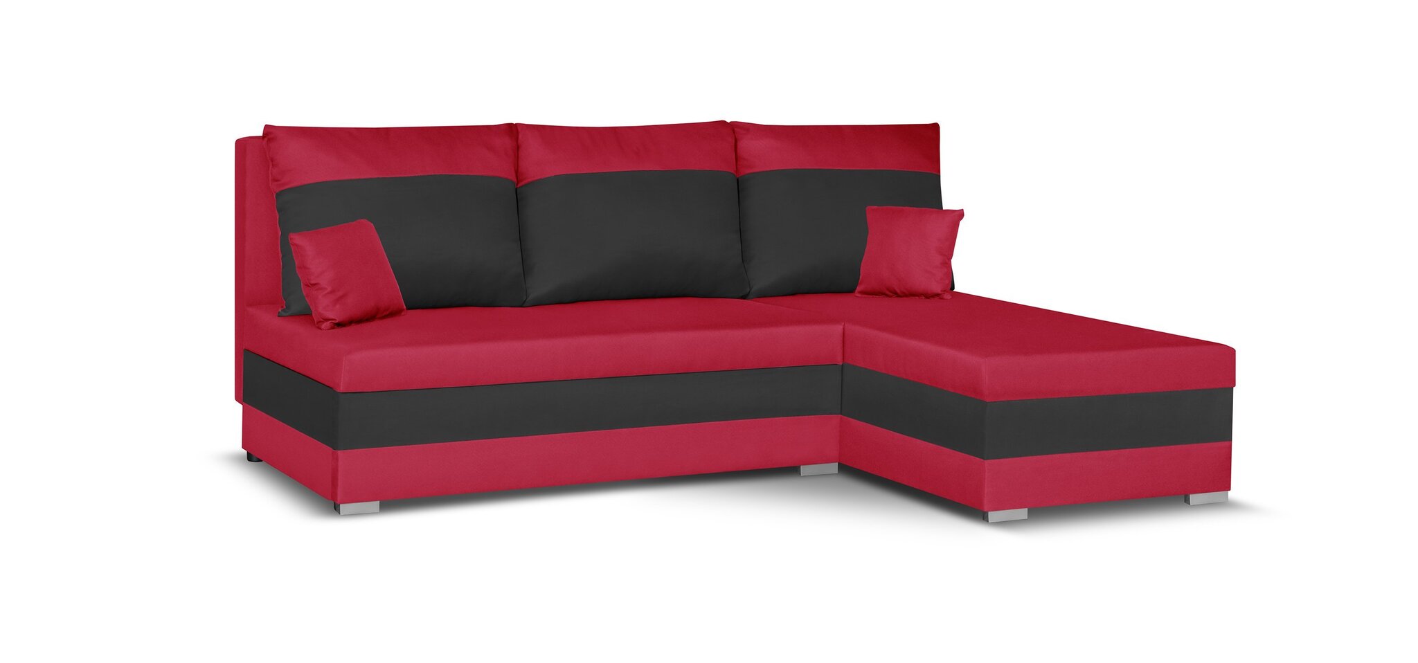 Universāls stūra dīvāns Bellezza Gustav, sarkans/melns цена и информация | Stūra dīvāni | 220.lv