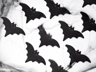 Одноразовые салфетки Bat, черные, 16x9 см (1 упак/ 20 шт.) цена и информация | Праздничная одноразовая посуда | 220.lv