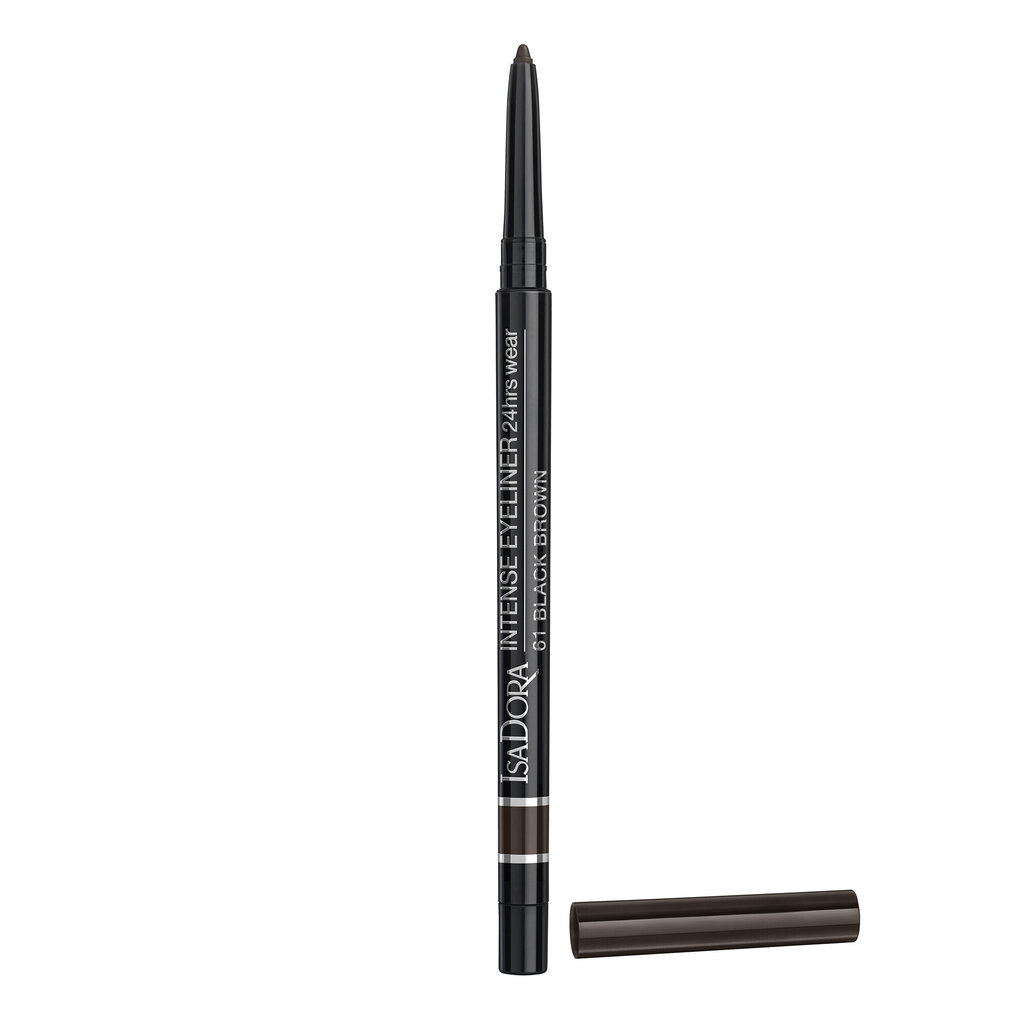 Acu kontūrzīmulis IsaDora Intense 24HRS Wear 0.35 g 61 Black Brown цена и информация | Acu ēnas, skropstu tušas, zīmuļi, serumi | 220.lv