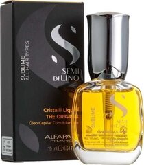 Разглаживающая сыворотка для волос Alfaparf Milano Semi Di Lino Sublime Cristalli Liquidi 15 мл цена и информация | Распылите крем-спрей на волосы на расстоянии 20-25 см, расчешите их расческой. | 220.lv