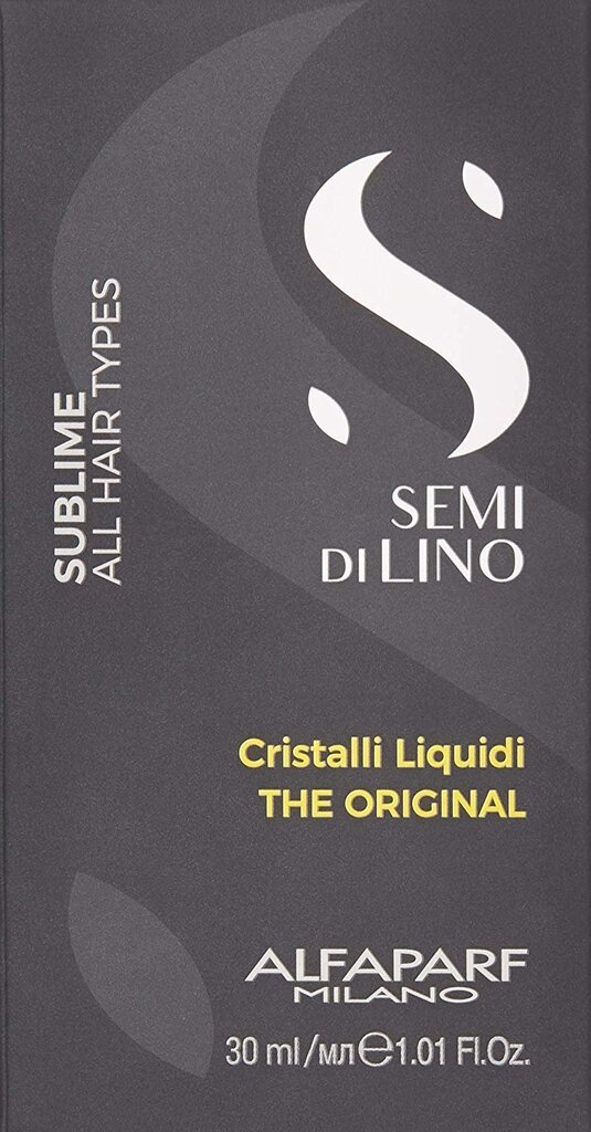 Spīdumu nodrošinoša matu eļļa Alfaparf Milano Semi Di Lino Sublime Cristalli Liquidi, 30 ml cena un informācija | Matu uzlabošanai | 220.lv