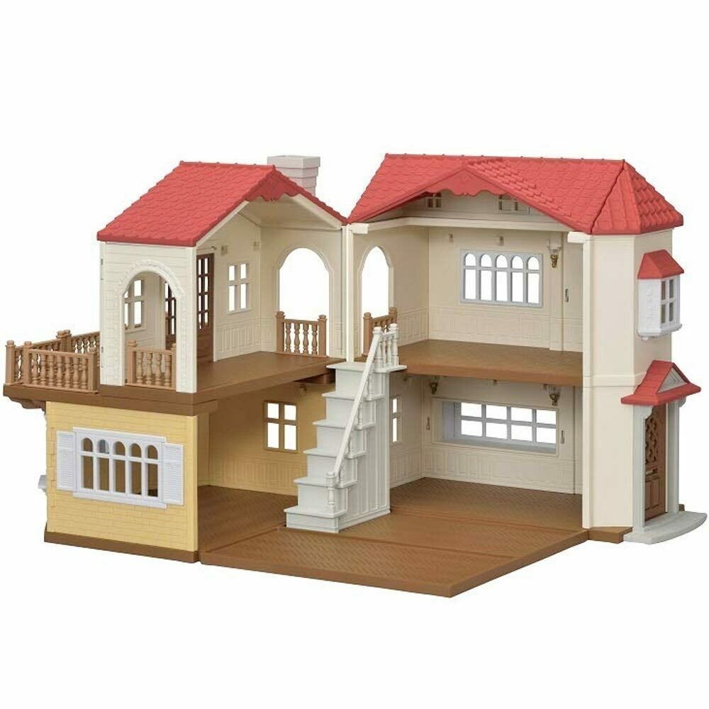 Pilsētas māja ar sarkanu jumtu Sylvanian Families цена и информация | Rotaļlietas meitenēm | 220.lv
