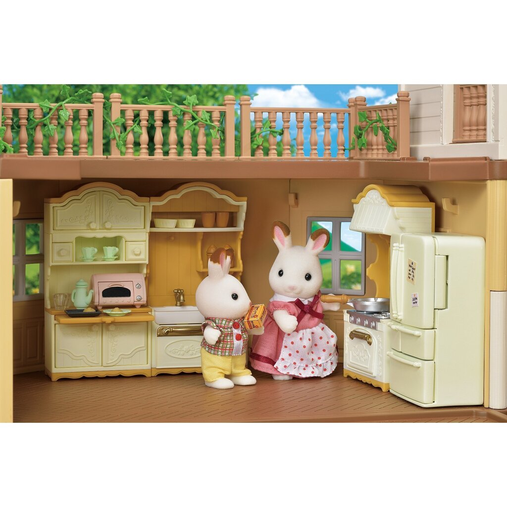 Pilsētas māja ar sarkanu jumtu Sylvanian Families цена и информация | Rotaļlietas meitenēm | 220.lv