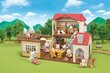 Pilsētas māja ar sarkanu jumtu Sylvanian Families цена и информация | Rotaļlietas meitenēm | 220.lv