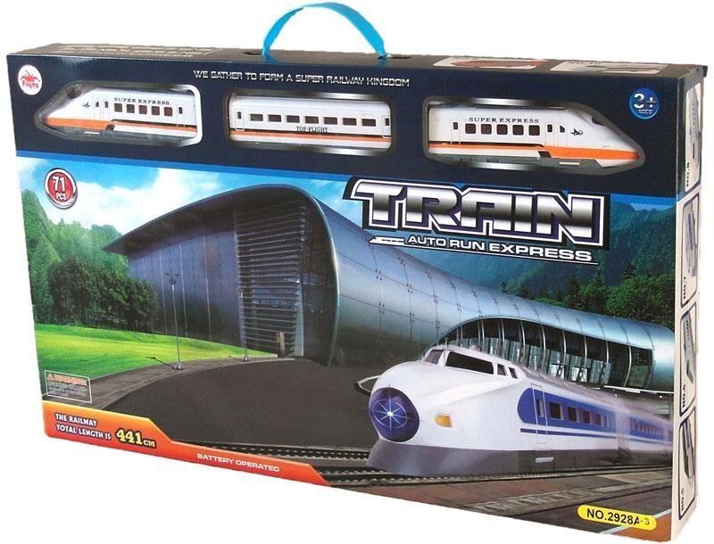 Vilciens ar sliedēm PlayMe Run Express cena un informācija | Rotaļlietas zēniem | 220.lv