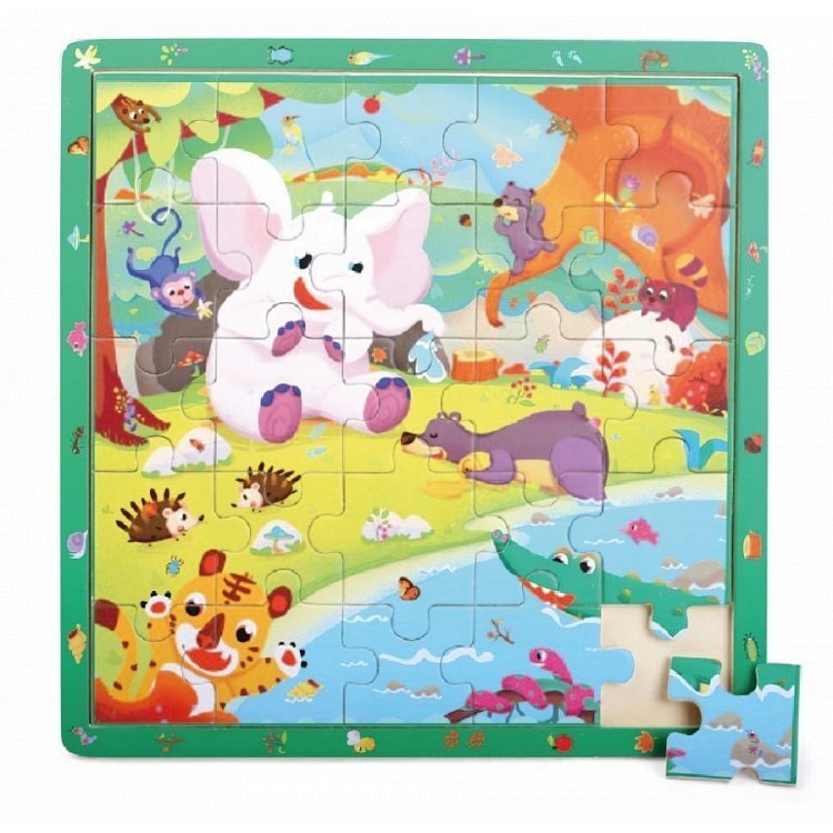 Top Bright koka puzle Džungļi cena un informācija | Rotaļlietas zīdaiņiem | 220.lv