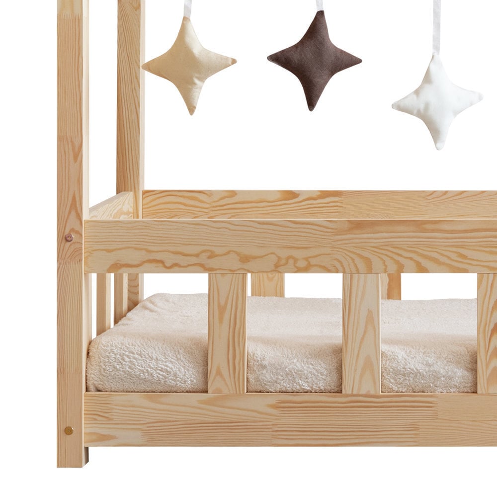 Bērnu gulta-mājiņa Selsey Mallory, 80x200 cm, brūna цена и информация | Bērnu gultas | 220.lv
