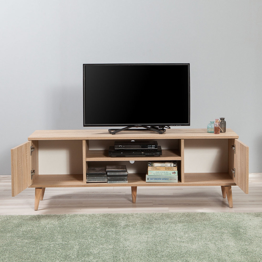TV galds Selsey Smartser 140 cm, brūns цена и информация | TV galdiņi | 220.lv