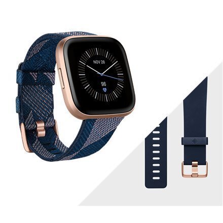 Fitbit Versa 2 Special Edition Navy Pink Woven/Copper Rose cena un informācija | Viedpulksteņi (smartwatch) | 220.lv