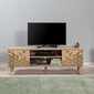 TV galdiņš Selsey Smartser 140 cm, brūns/ozola krāsas cena un informācija | TV galdiņi | 220.lv