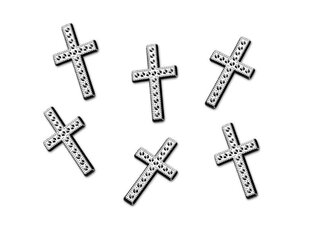 Украшения Cross, серебро, 27мм (1 упаковка / 25 шт.) цена и информация | Праздничные декорации | 220.lv