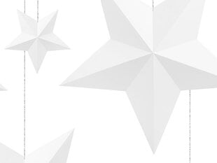 Dekorācija Stars, balta (1 kaste/ 40 iepak.) (1 iepak./ 6 gab.) цена и информация | Праздничные декорации | 220.lv