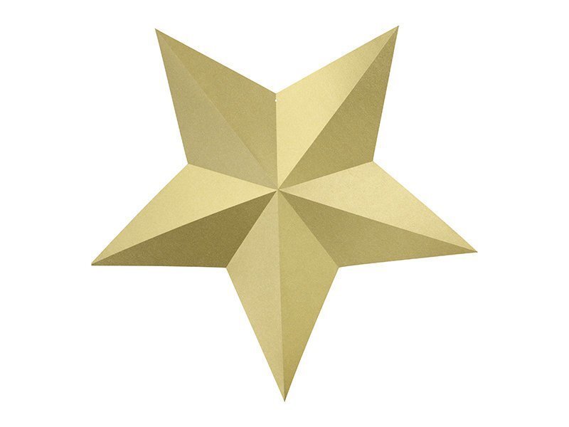 Dekorācija Stars, zelta (1 iepak./ 6 gab.) cena un informācija | Svētku dekorācijas | 220.lv