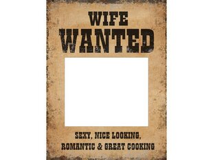 Aksesuāri fotosesijai Husband Wanted and Wife Wanted, 32x24 cm (1 iepak./ 2 gab.) cena un informācija | Svētku dekorācijas | 220.lv