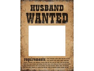 Aksesuāri fotosesijai Husband Wanted and Wife Wanted, 32x24 cm (1 iepak./ 2 gab.) cena un informācija | Svētku dekorācijas | 220.lv