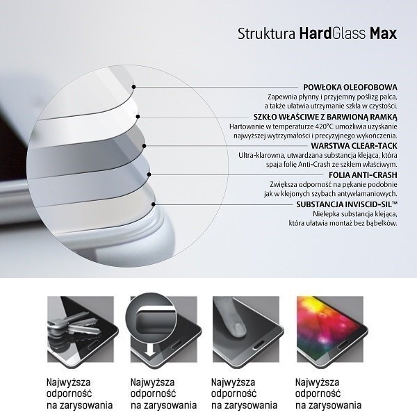 LCD aizsargstikls 3MK Hard Glass Max Apple iPhone X/XS/11 Pro melns cena un informācija | Ekrāna aizsargstikli | 220.lv