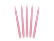 Koniskās sveces, matētas gaiši rozā krāsā, 24 cm, 1 iepakojums / 10 gab cena un informācija | Sveces un svečturi | 220.lv