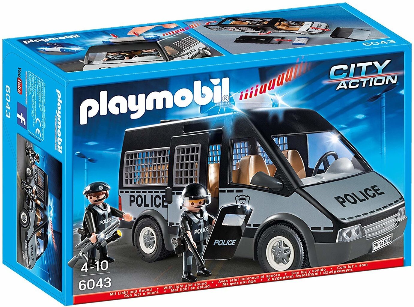 6043 PLAYMOBIL® City Action, Policijas mikroautobuss cena un informācija | Konstruktori | 220.lv