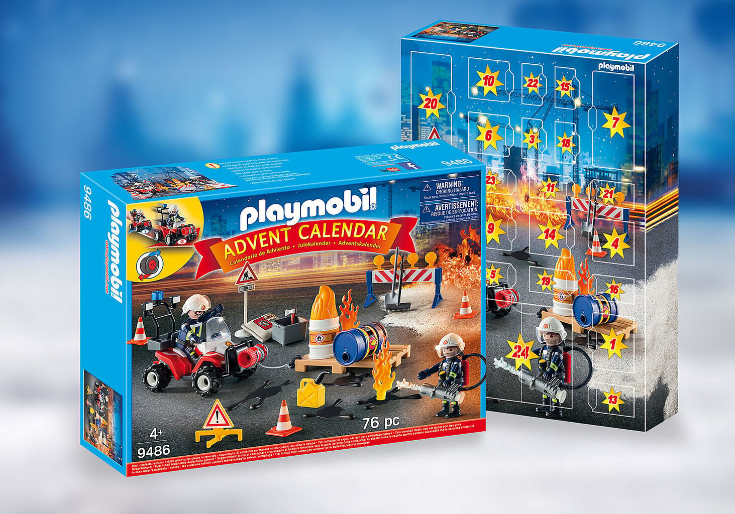 9486 PLAYMOBIL® Adventes kalendārs Ugunsdzēsības operācijas цена и информация | Rotaļlietas zēniem | 220.lv