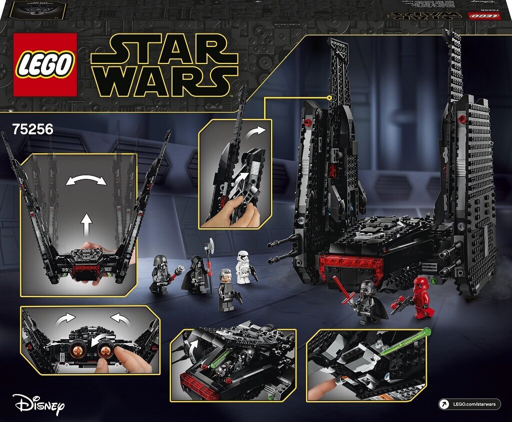 75256 LEGO® Star Wars Kylo Ren lidojoša mašīna cena un informācija | Konstruktori | 220.lv