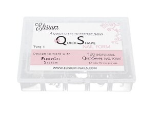 Шаблоны для наращивания ногтей Elisium Quick Shape Type1, 120 шт цена и информация | Средства для маникюра и педикюра | 220.lv