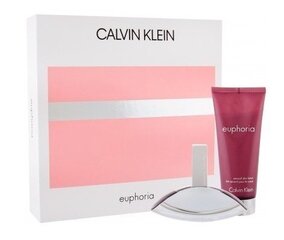 Komplekts sievietēm Calvin Klein Euphoria: parfimērijas ūdens EDP 50ml + ķermeņa pieniņš 100ml cena un informācija | Sieviešu smaržas | 220.lv