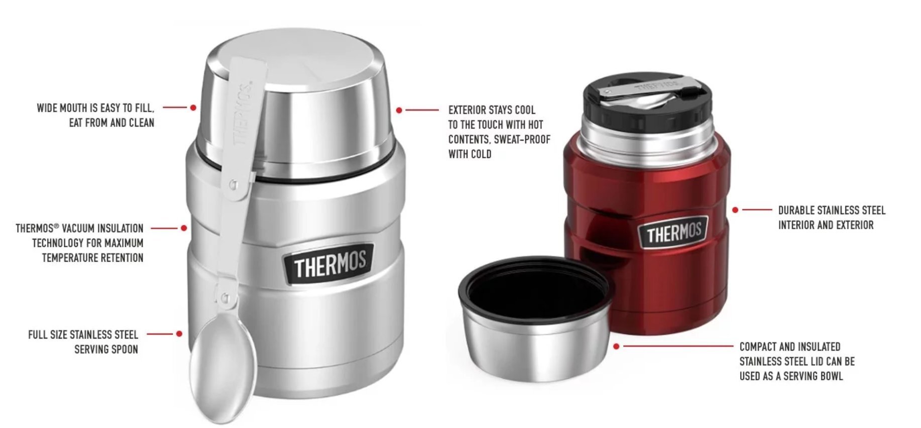 Pārtikas termoss Thermos, THSK3000CR, 470 ml cena un informācija | Termosi, termokrūzes | 220.lv