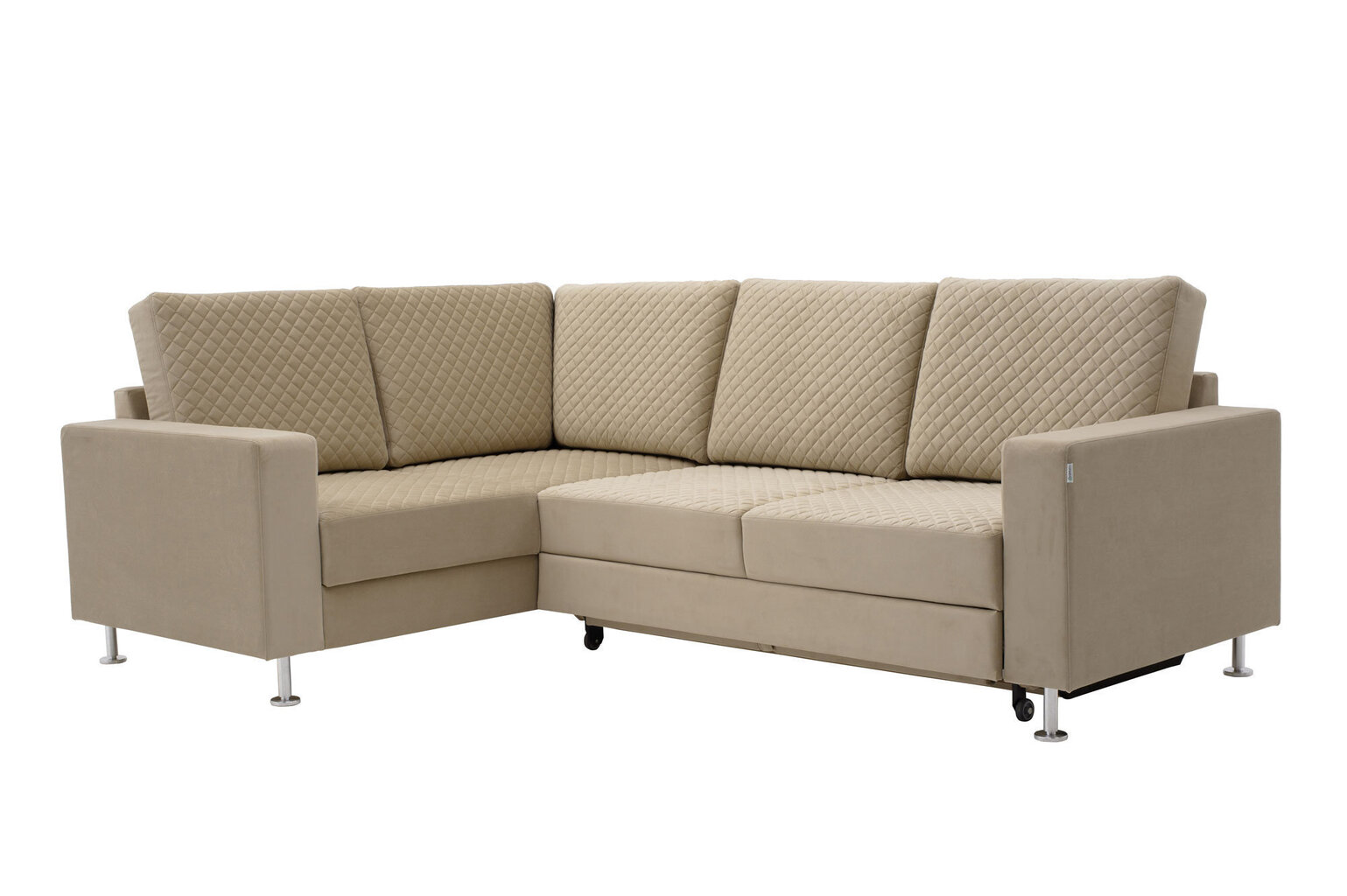 Guļamistabas stūra dīvāns LAUKSVA OTTO, gaišu brūns cena un informācija | Stūra dīvāni | 220.lv