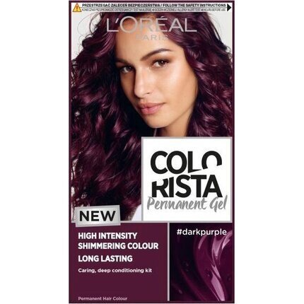 Krāsojošs matu gēls L'Oreal Colorista, #DarkPurple cena un informācija | Matu krāsas | 220.lv