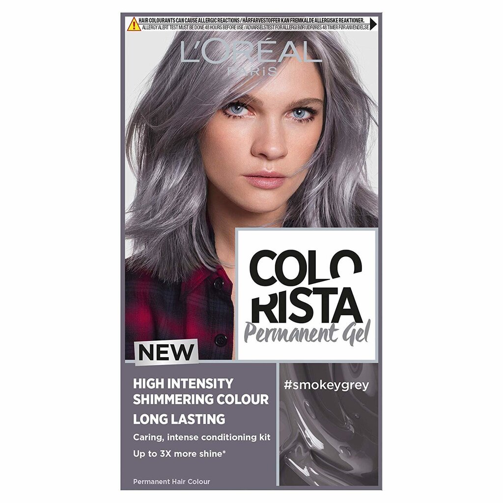 Krāsojošs matu gēls L'Oreal Colorista, #SmokeyGrey cena un informācija | Matu krāsas | 220.lv