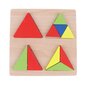 Ģeometrisku formu koka puzle "Trijstūri" цена и информация | Rotaļlietas zīdaiņiem | 220.lv