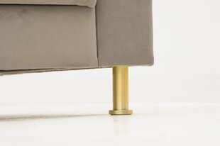 Guļamistabas stūra dīvāns LAUKSVA OTTO ar misiņa kājiņām, smilškrāsas cena un informācija | Stūra dīvāni | 220.lv