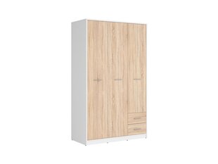 Шкаф BRW Nepo Plus SZF3D2S, белый/цвета дуба цена и информация | Шкафы | 220.lv