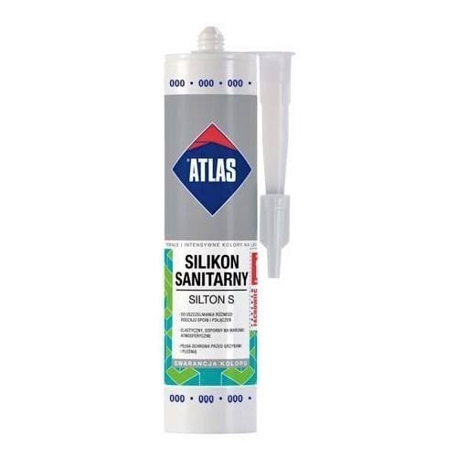 Sanitārais silikons ATLAS SILTON S 000-N, 280 ml, bezkrāsains cena un informācija | Izolācijas materiāli | 220.lv