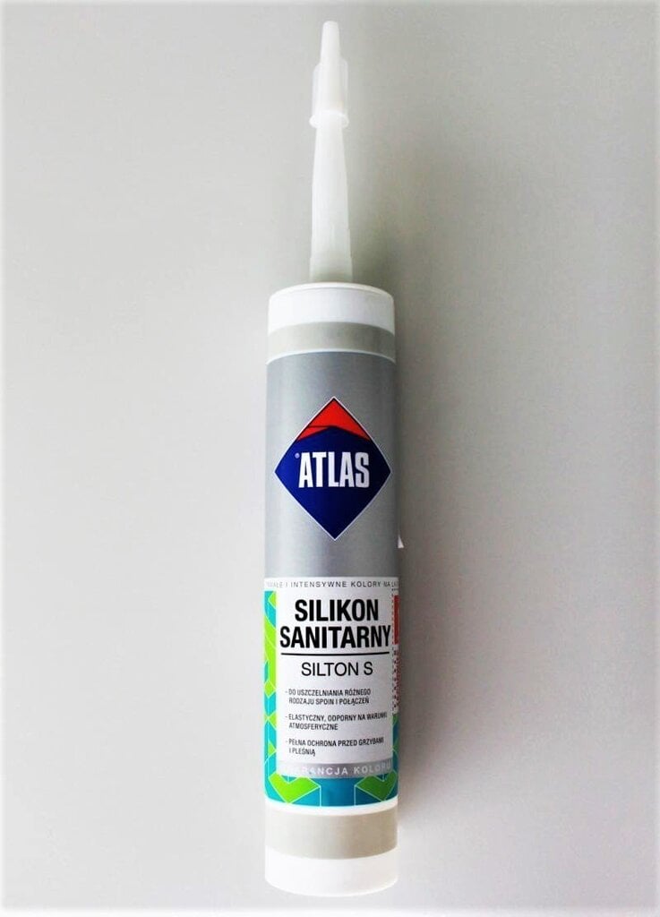 Sanitārais silikons ATLAS SILTON S 000-N, 280 ml, bezkrāsains цена и информация | Izolācijas materiāli | 220.lv