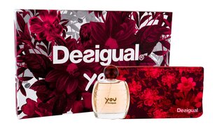 Komplekts sievietēm Desigual You : EDT 100 ml + kosmētikas somiņa cena un informācija | Desigual Smaržas, kosmētika | 220.lv