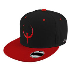 Snapback Cap: Quake Logo, Black/Red cena un informācija | Datorspēļu suvenīri | 220.lv