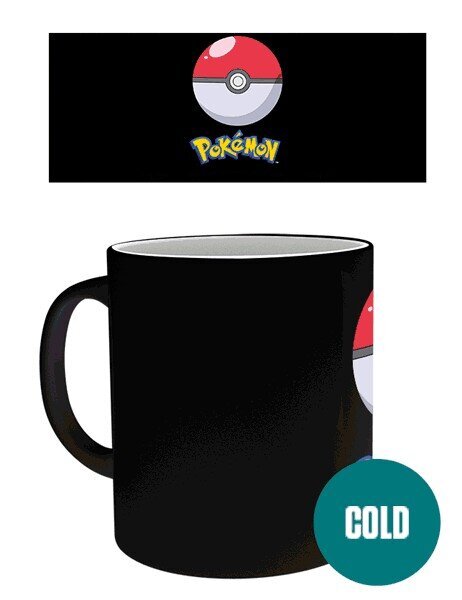 Pokemon - Catch Em All Heat Activated Mug, 300ml cena un informācija | Datorspēļu suvenīri | 220.lv