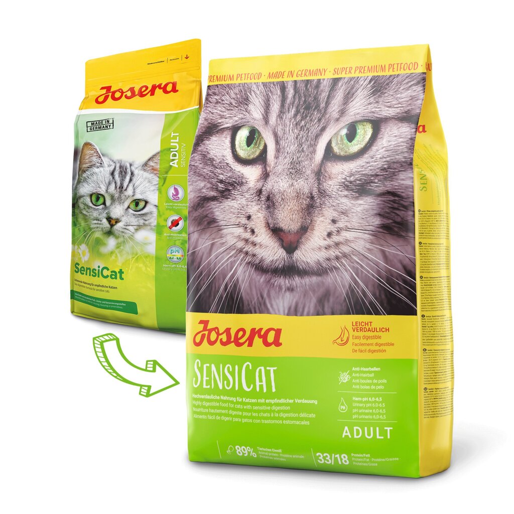 Josera kaķiem ar jutīgu gremošanas sistēmu SensiCat, 2 kg цена и информация | Sausā barība kaķiem | 220.lv