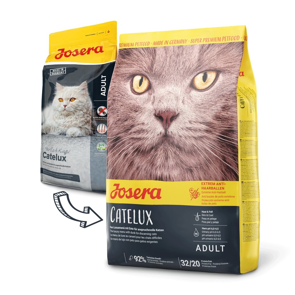 Josera izvēlīgiem kaķiem Catelux, 2 kg cena un informācija | Sausā barība kaķiem | 220.lv