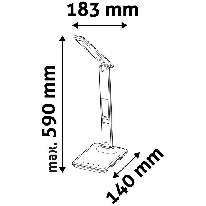 Aide LED galda lampa Office 6W LCD ādas imitācija brūna cena un informācija | Galda lampas | 220.lv