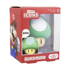 MARIO 1Up Mushroom Icon Lamp 10cm cena un informācija | Datorspēļu suvenīri | 220.lv