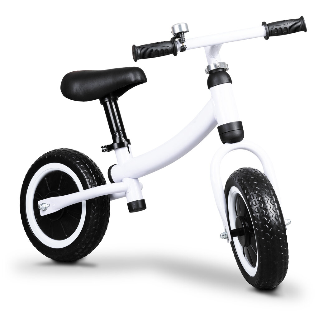 Bērnu balansa velosipēds EcoToys, balts/melns cena un informācija | Balansa velosipēdi | 220.lv