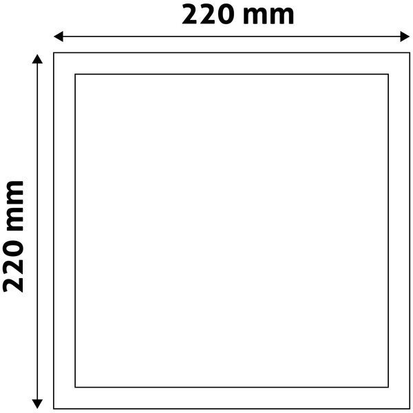 Avide LED Griestu lampa 18W 4000K, 220 x 220mm, kvadrāta cena un informācija | Iebūvējamās lampas, LED paneļi | 220.lv