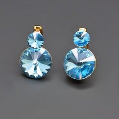 Auskari "Klaris IV (Aquamarine Blue)" ar Swarovski™ kristāliem cena un informācija | Auskari | 220.lv